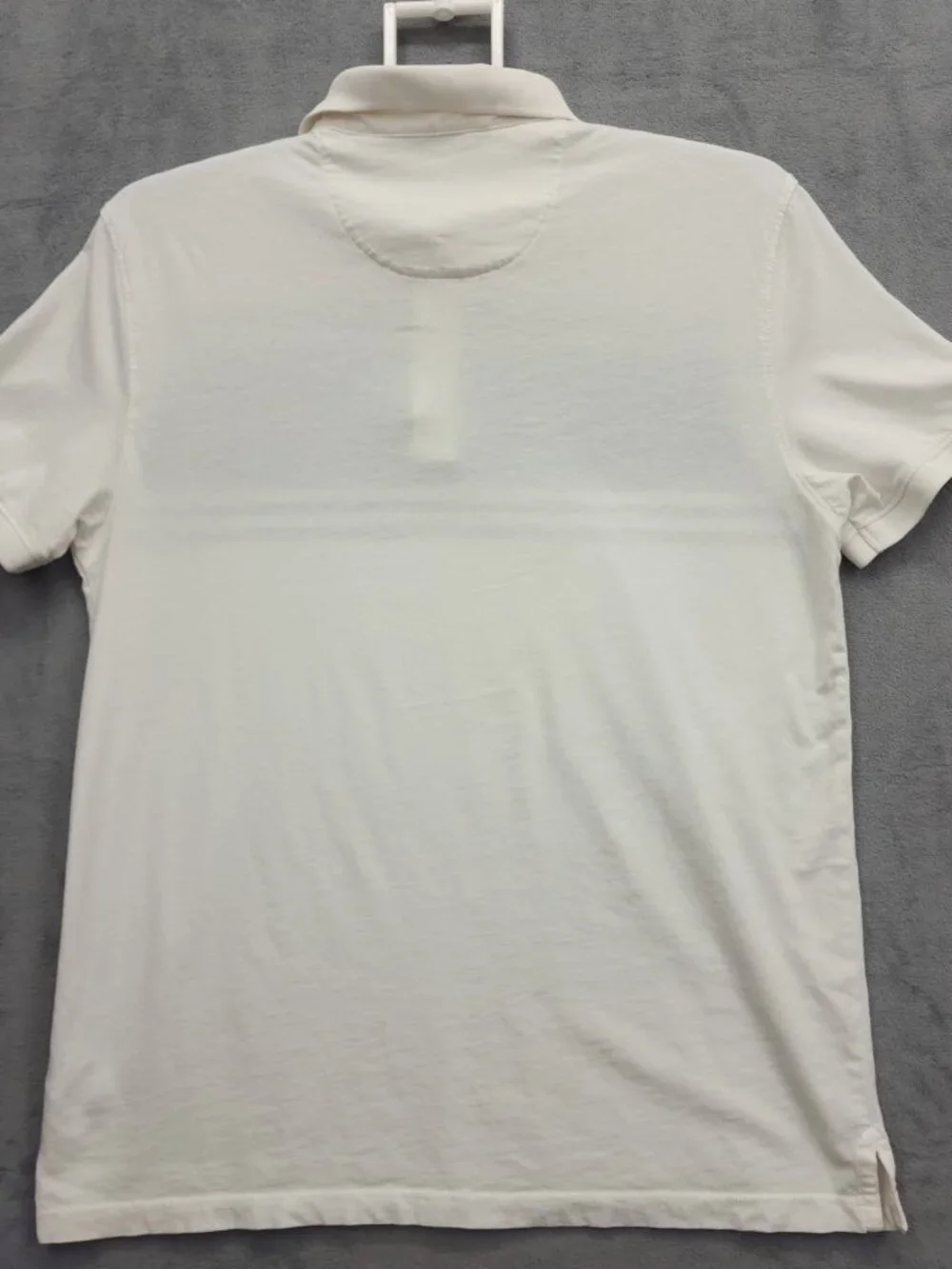 Calvin Klein CK Slim Fit Polo Shirt Men L White Striped 100% Cotton - Picture 10 of 15